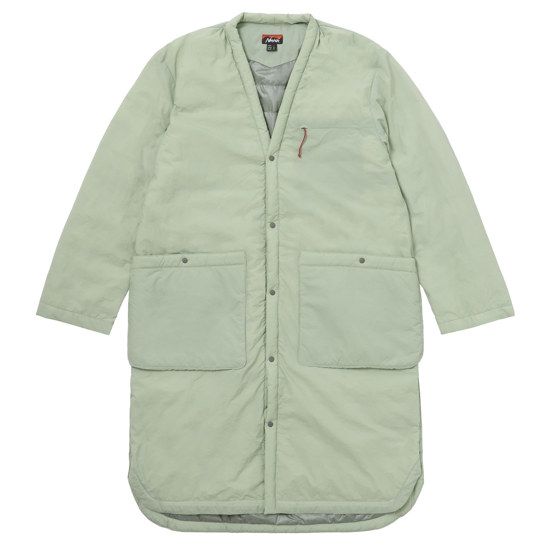 NO COLLAR SOFT DOWN COAT(UNISEX) / ノーカラーソフトダウンコード 